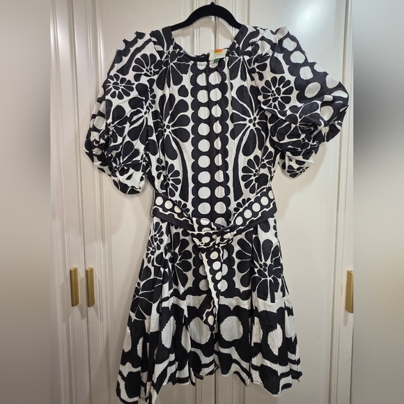 FARM Rio Black and White Floral Mini Dress - Picture 3 of 4